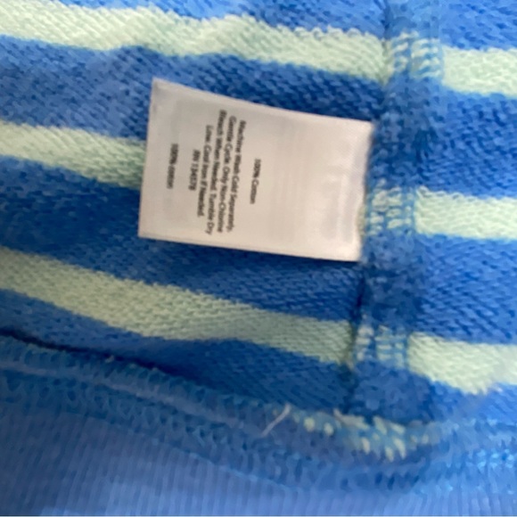 Vineyard Vines Woman’s Blue Striped Quarter Zip Sweatshirt Medium - Picture 7 of 8